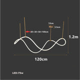 ChandeliersDecor.com-Kitchen Island-Modern Long Hose LED Chandelier for Dining Room