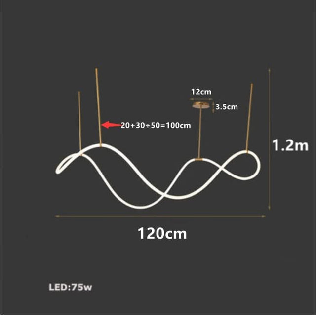 Modern Long Hose LED Chandelier for Dining Room-ChandeliersDecor.com