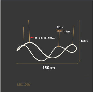 ChandeliersDecor.com-Kitchen Island-Modern Long Hose LED Chandelier for Dining Room