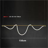 ChandeliersDecor.com-Kitchen Island-Modern Long Hose LED Chandelier for Dining Room
