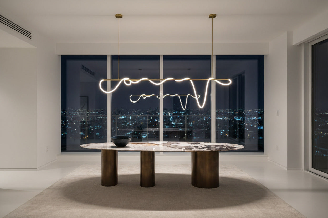Modern Long Hose LED Chandelier for Dining Room-ChandeliersDecor.com