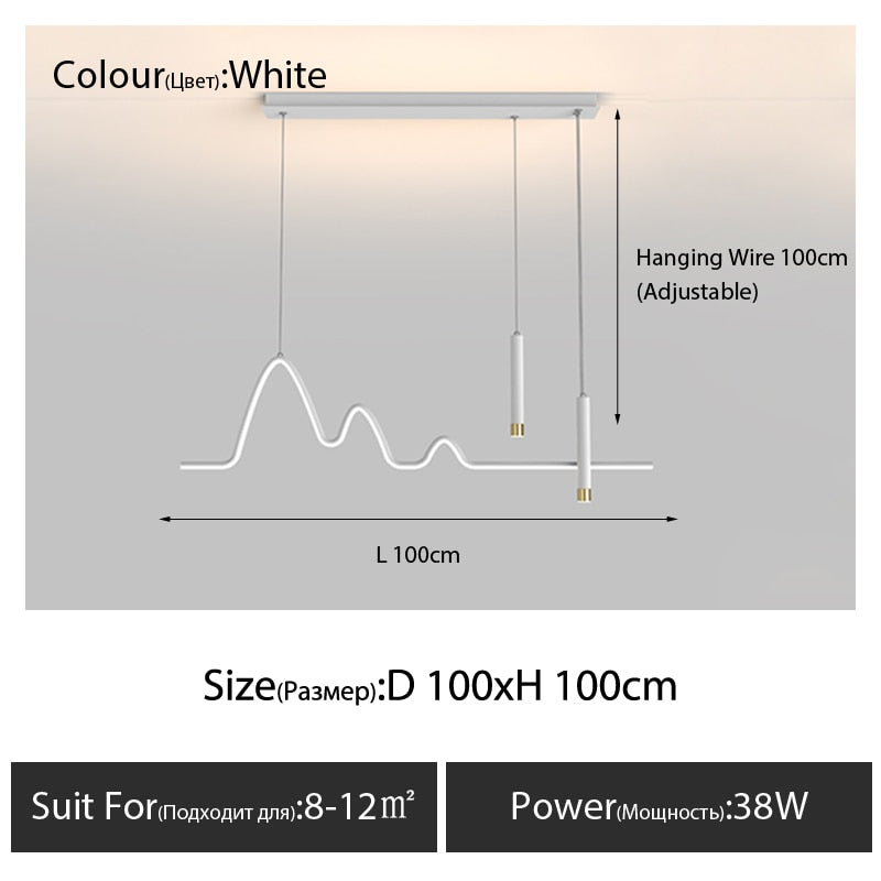 ChandeliersDecor.com-Kitchen Island-Modern Minimalist LED Chandelier Light