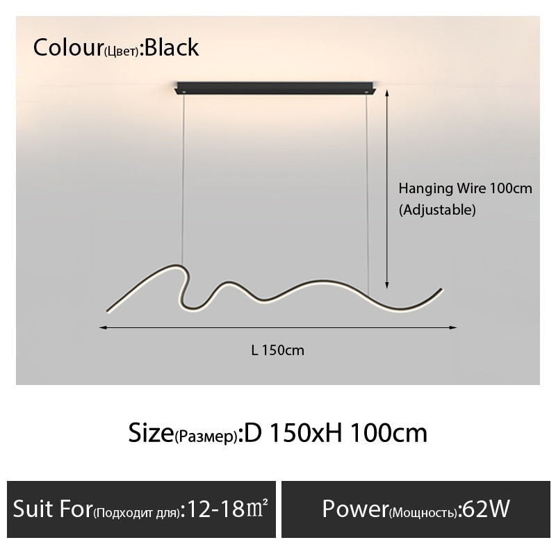 ChandeliersDecor.com-Kitchen Island-Modern Minimalist LED Chandelier Light