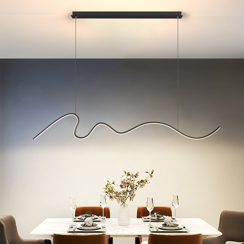 ChandeliersDecor.com-Kitchen Island-Modern Minimalist LED Chandelier Light