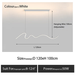 ChandeliersDecor.com-Kitchen Island-Modern Minimalist LED Chandelier Light