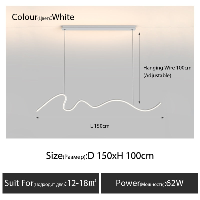 ChandeliersDecor.com-Kitchen Island-Modern Minimalist LED Chandelier Light