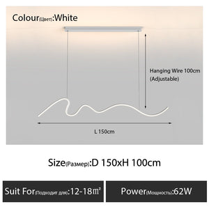 ChandeliersDecor.com-Kitchen Island-Modern Minimalist LED Chandelier Light