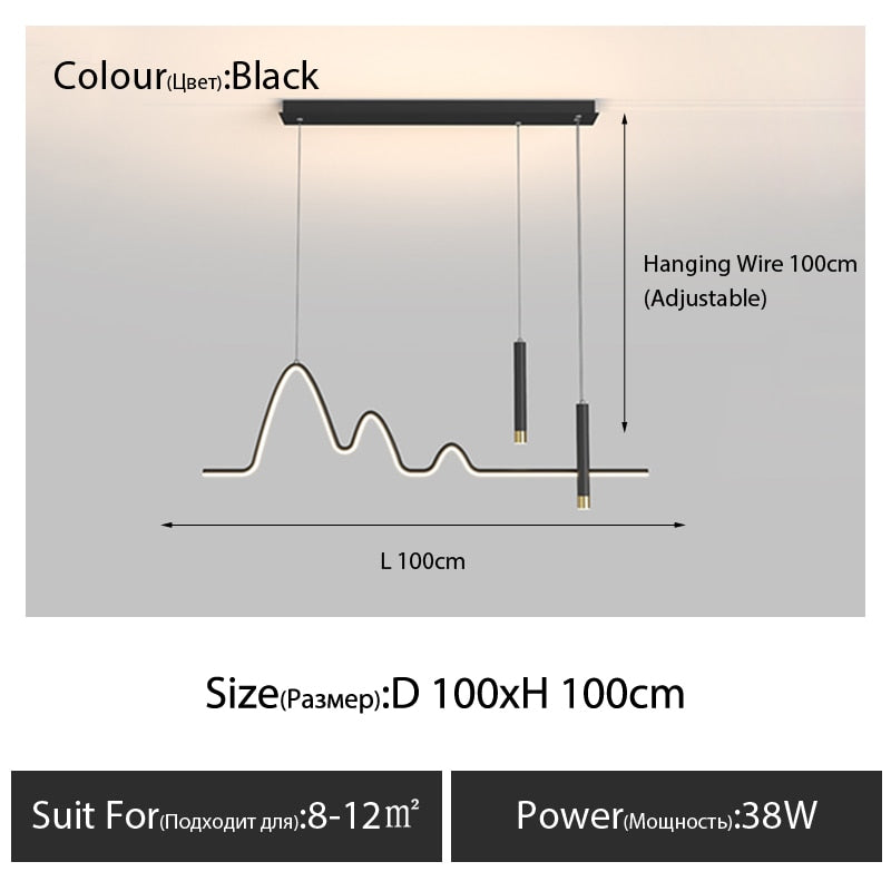 ChandeliersDecor.com-Kitchen Island-Modern Minimalist LED Chandelier Light