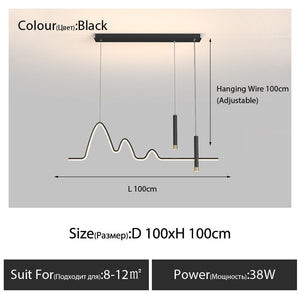 ChandeliersDecor.com-Kitchen Island-Modern Minimalist LED Chandelier Light
