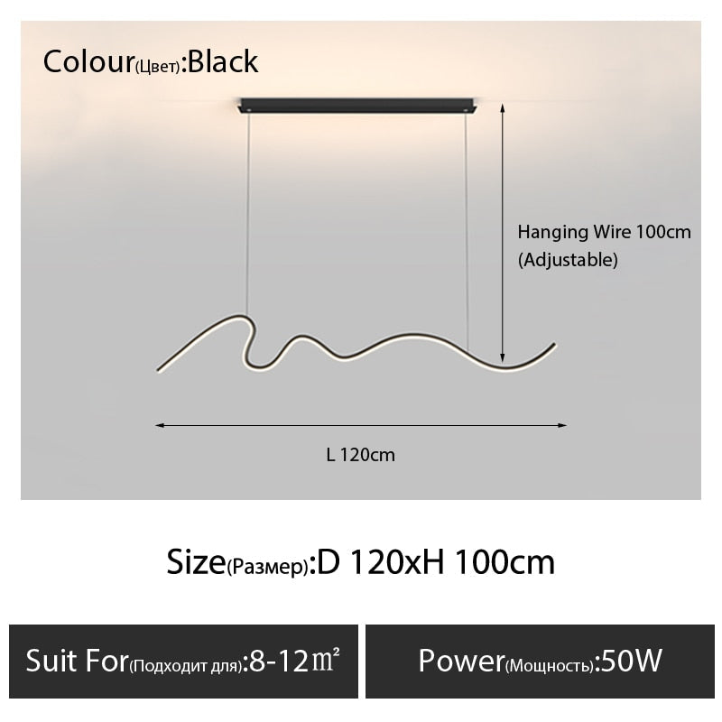 ChandeliersDecor.com-Kitchen Island-Modern Minimalist LED Chandelier Light