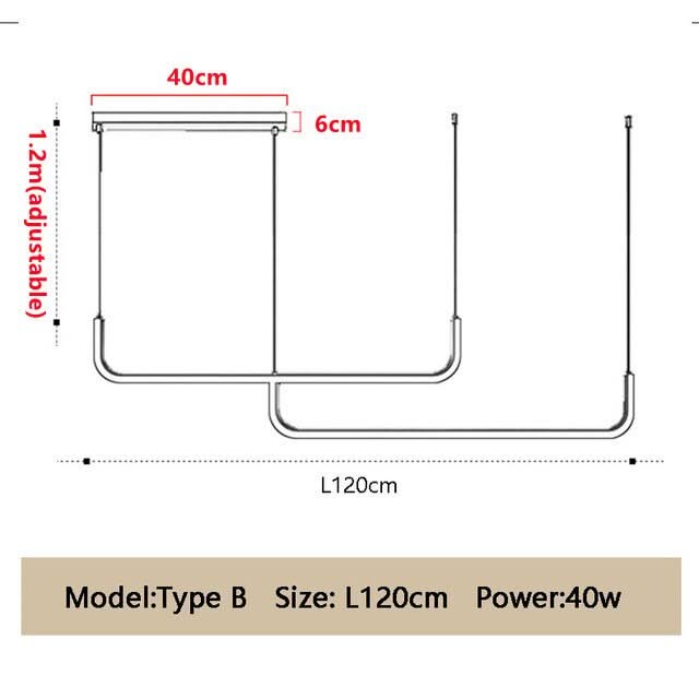 Modern Minimalist LED Pendant Lamp Black Gold-ChandeliersDecor.com