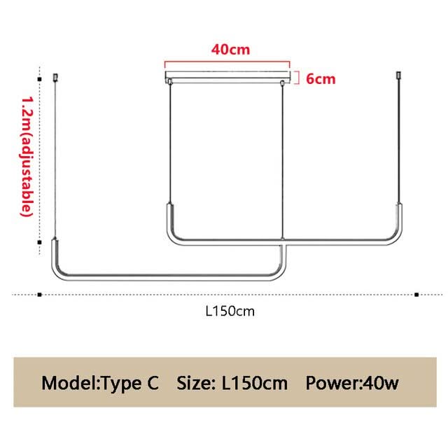 Modern Minimalist LED Pendant Lamp Black Gold-ChandeliersDecor.com