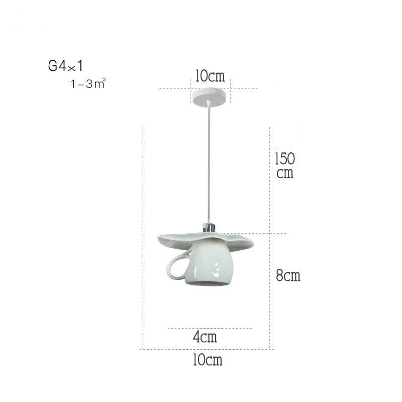 Modern Tea Cup Teapot Crockery Ceramic Led Pendant Lights-ChandeliersDecor.com