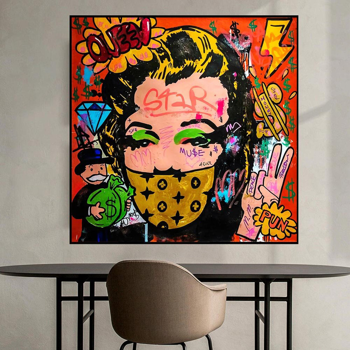 ChandeliersDecor.com-Wall Posters-Money Bags: Marilyn Poster Exclusive Limited Edition