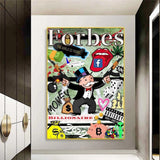 ChandeliersDecor.com-Monopoly Wall Poster-Money Forbes Funny Monopoly Alec Canvas Print