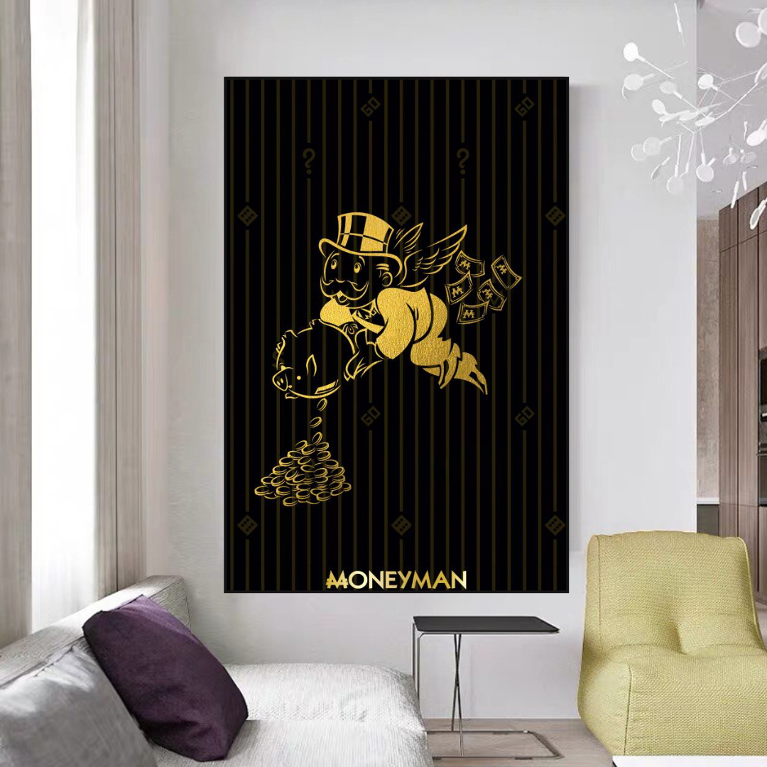 ChandeliersDecor.com-Monopoly Wall Poster-Money Man Angel: Alec Monopoly Art Exclusive Collection