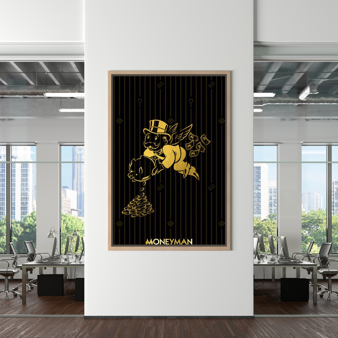 ChandeliersDecor.com-Monopoly Wall Poster-Money Man Angel: Alec Monopoly Art Exclusive Collection