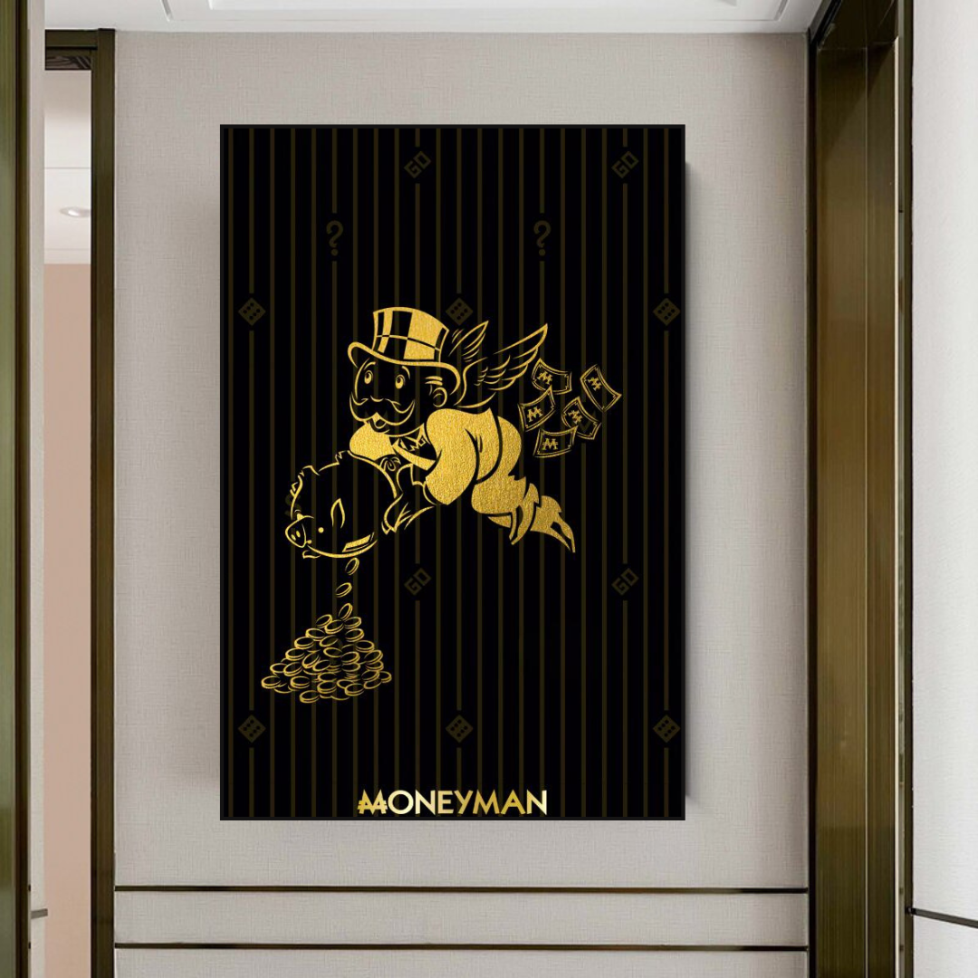 ChandeliersDecor.com-Monopoly Wall Poster-Money Man Angel: Alec Monopoly Art Exclusive Collection