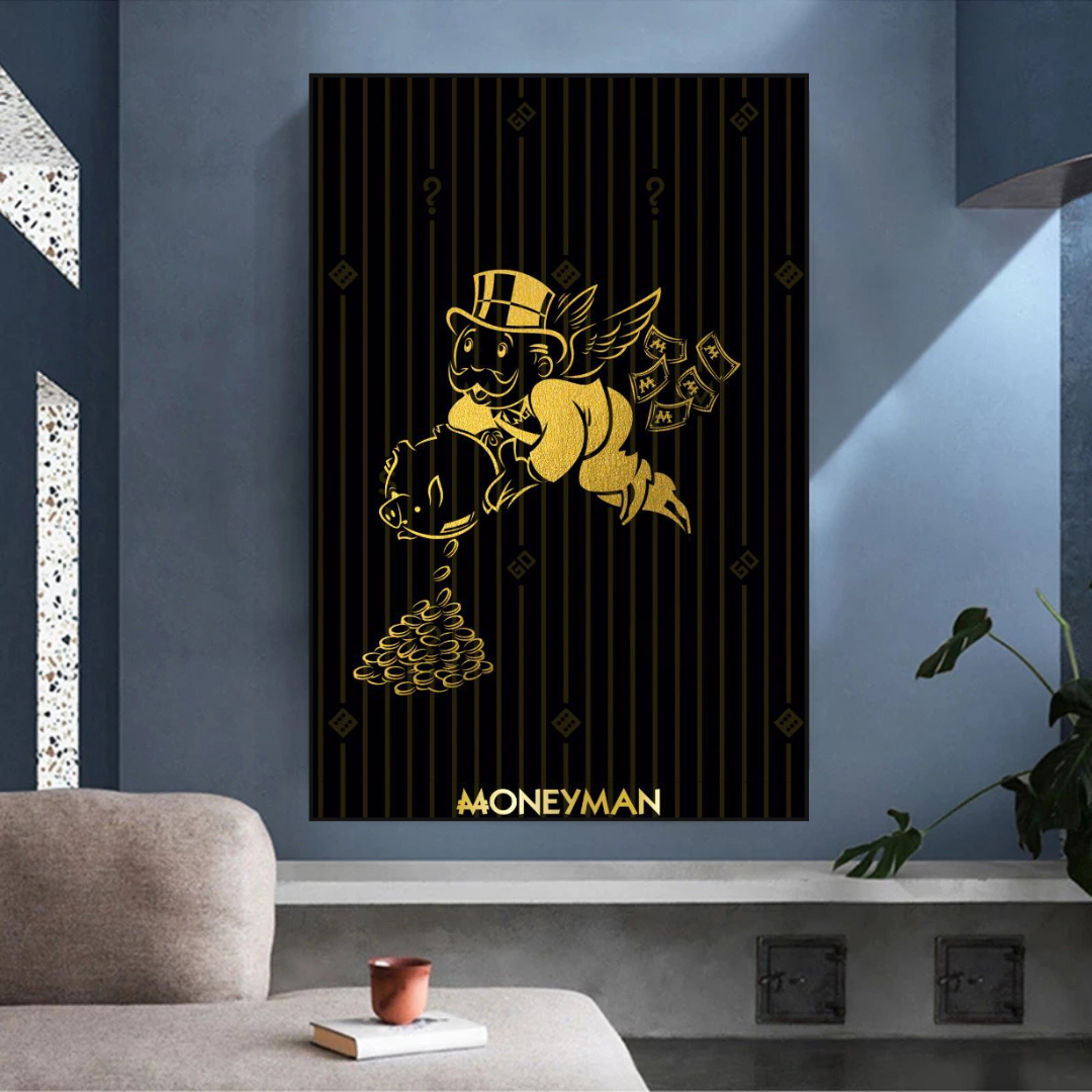 ChandeliersDecor.com-Monopoly Wall Poster-Money Man Angel: Alec Monopoly Art Exclusive Collection