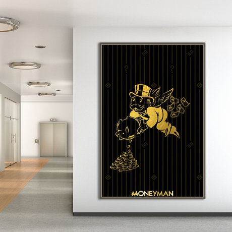 ChandeliersDecor.com-Monopoly Wall Poster-Money Man Angel: Alec Monopoly Art Exclusive Collection
