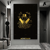 ChandeliersDecor.com-Monopoly Wall Poster-Money Man Dollar Bills by Alec Monopoly Art