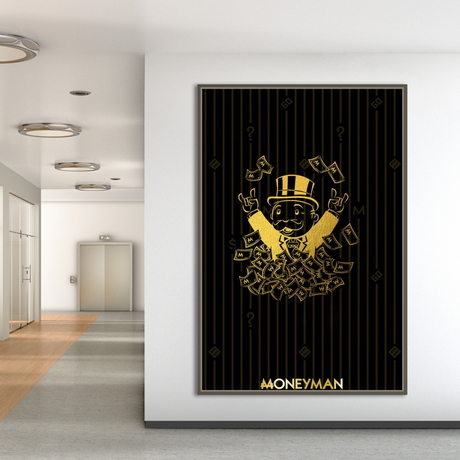 ChandeliersDecor.com-Monopoly Wall Poster-Money Man Dollar Bills by Alec Monopoly Art