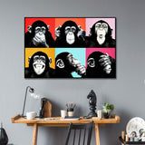 ChandeliersDecor.com-Wall Posters-Monkeys Poster: Vibrant and Playful Designs