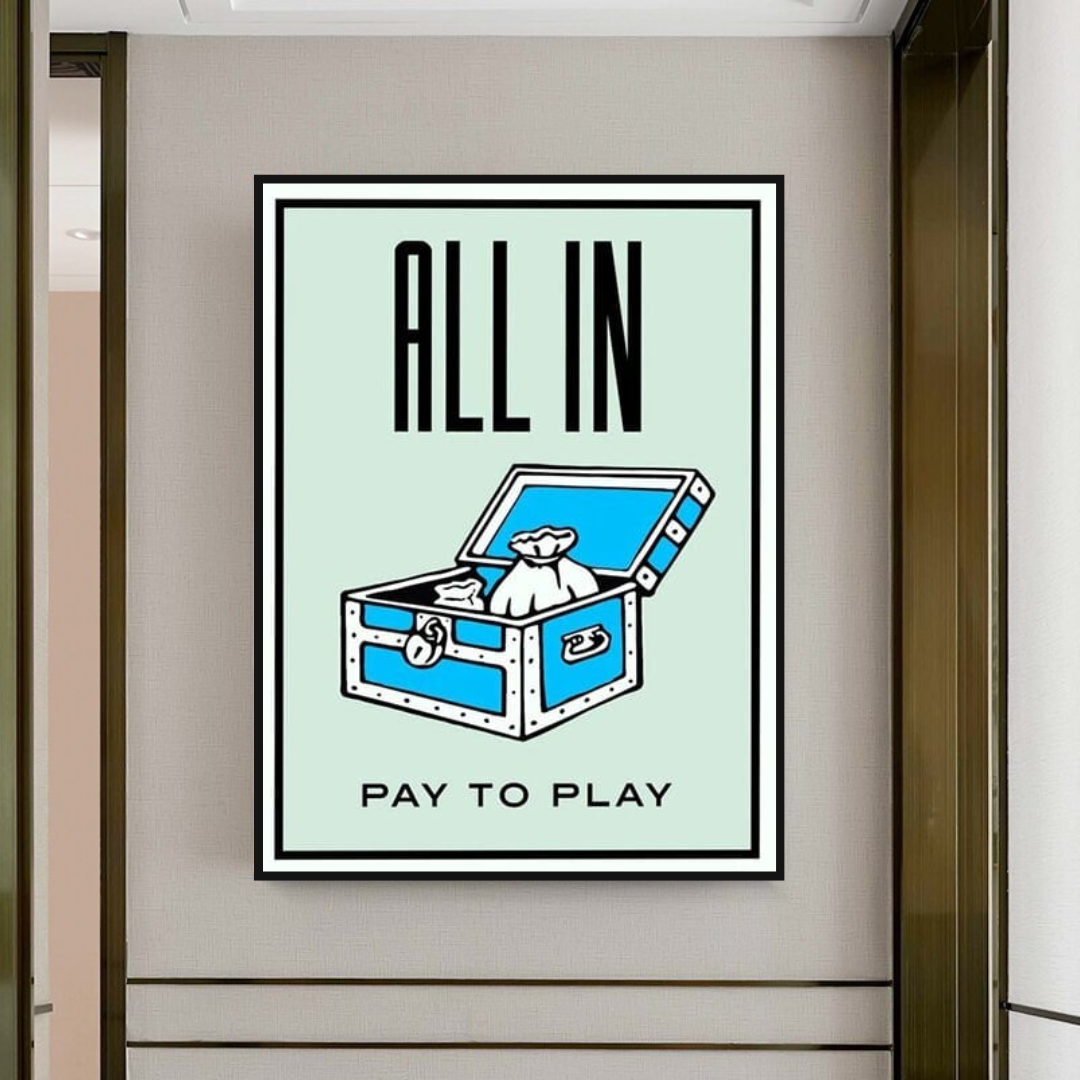 ChandeliersDecor.com-Monopoly Wall Poster-Monopoly All in Card Canvas Wall Art