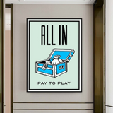 ChandeliersDecor.com-Monopoly Wall Poster-Monopoly All in Card Canvas Wall Art