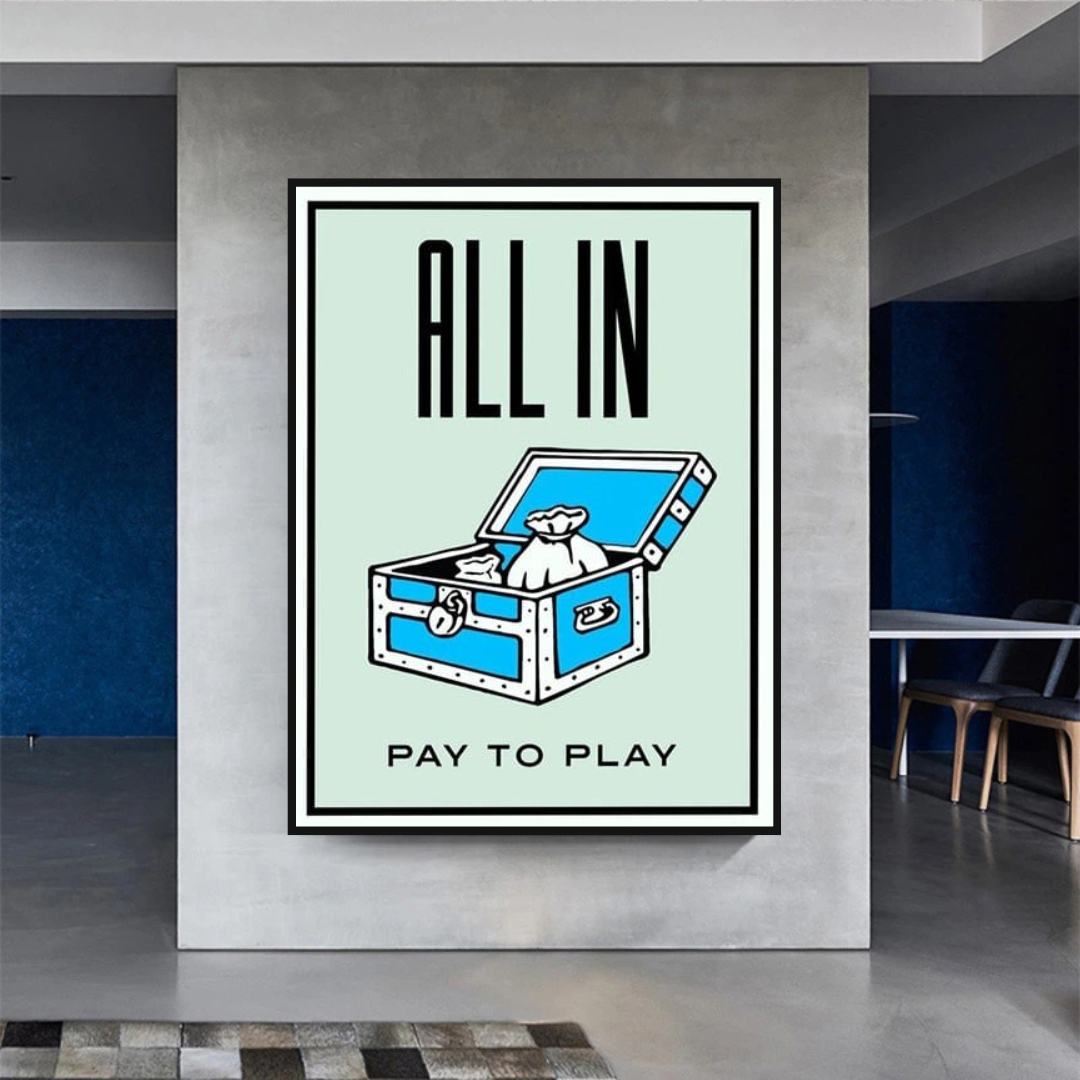 ChandeliersDecor.com-Monopoly Wall Poster-Monopoly All in Card Canvas Wall Art