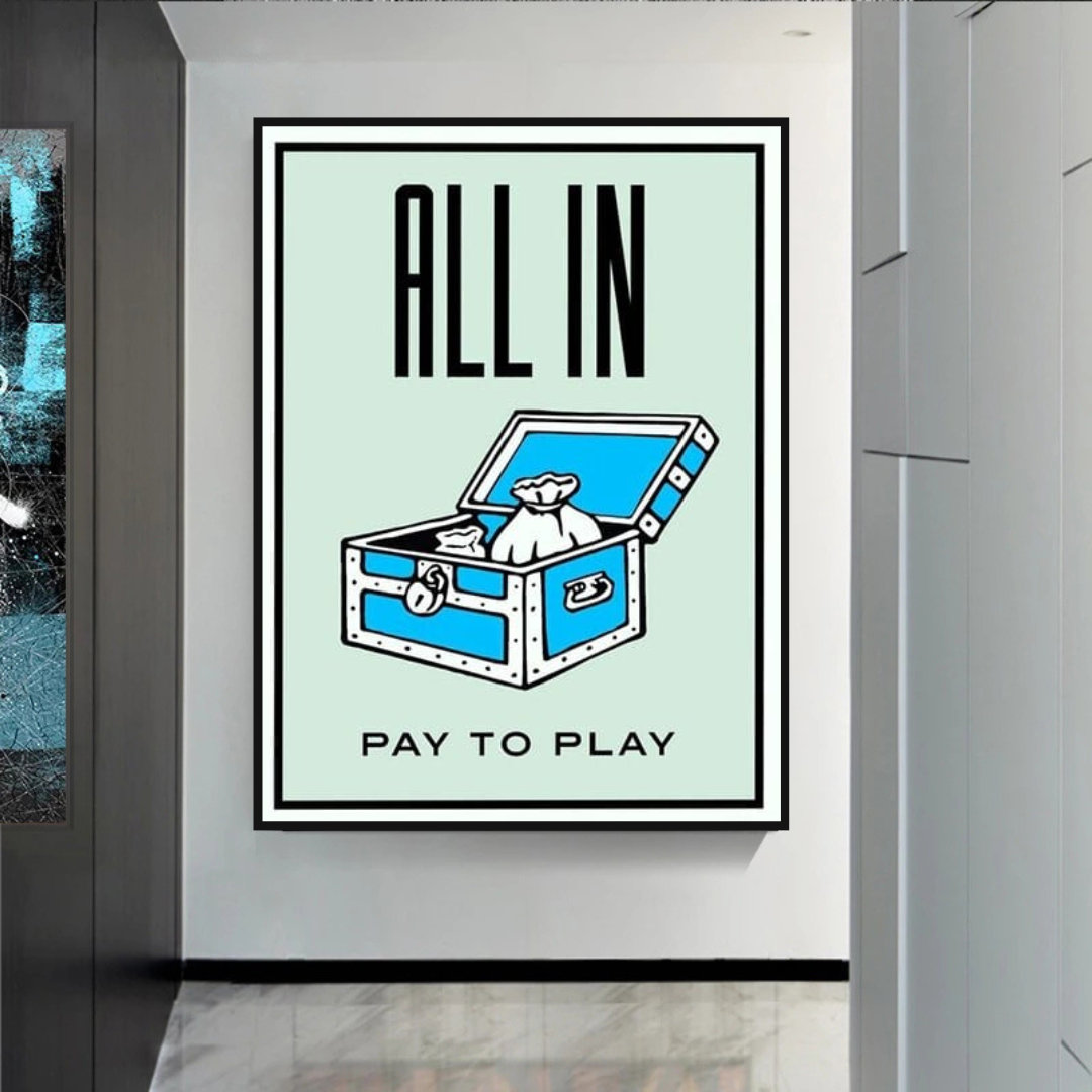 ChandeliersDecor.com-Monopoly Wall Poster-Monopoly All in Card Canvas Wall Art