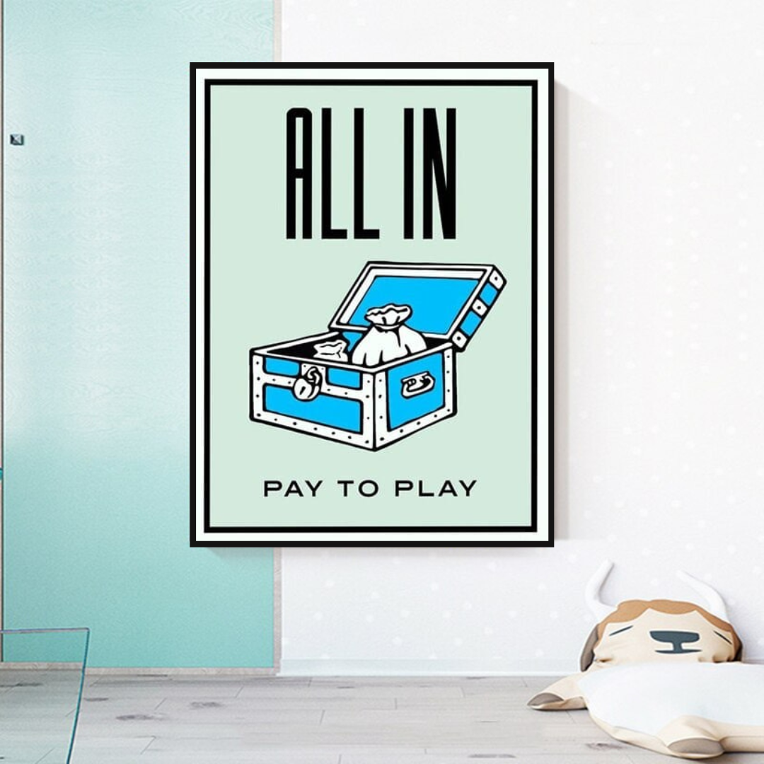 ChandeliersDecor.com-Monopoly Wall Poster-Monopoly All in Card Canvas Wall Art