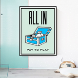 ChandeliersDecor.com-Monopoly Wall Poster-Monopoly All in Card Canvas Wall Art
