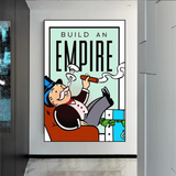 ChandeliersDecor.com-Monopoly Wall Poster-Monopoly Build an Empire Card Canvas Wall Art