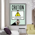 ChandeliersDecor.com-Monopoly Wall Poster-Monopoly Caution Enterpreneur Card Canvas Wall Art
