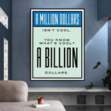 ChandeliersDecor.com-Monopoly Wall Poster-Monopoly Cool Billion Dollars Card Canvas Wall Art