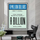 ChandeliersDecor.com-Monopoly Wall Poster-Monopoly Cool Billion Dollars Card Canvas Wall Art