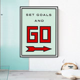 ChandeliersDecor.com-Monopoly Wall Poster-Monopoly Get Goals and Go Card Canvas Wall Art