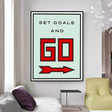 ChandeliersDecor.com-Monopoly Wall Poster-Monopoly Get Goals and Go Card Canvas Wall Art