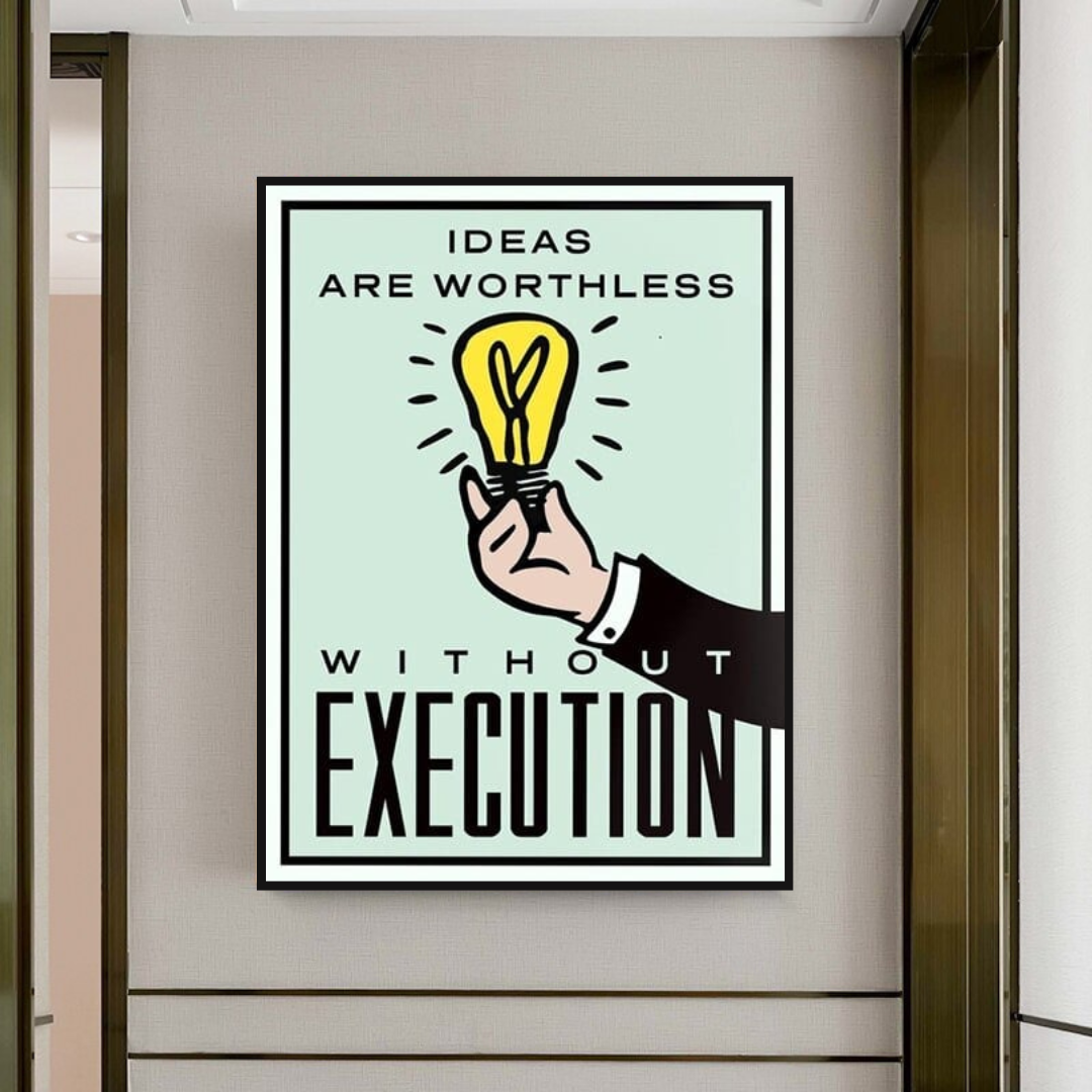 ChandeliersDecor.com-Monopoly Wall Poster-Monopoly Ideas are worthless Card Canvas Wall Art