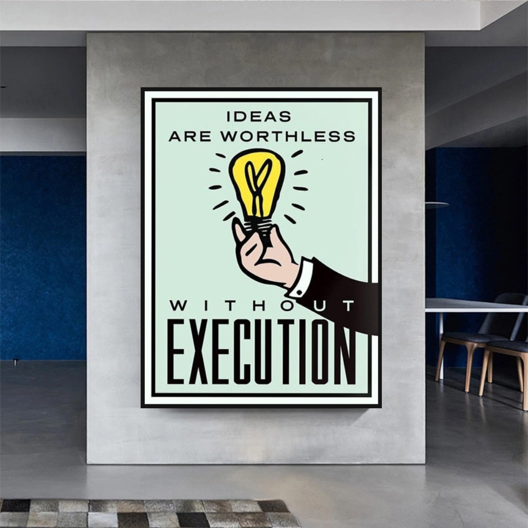 ChandeliersDecor.com-Monopoly Wall Poster-Monopoly Ideas are worthless Card Canvas Wall Art