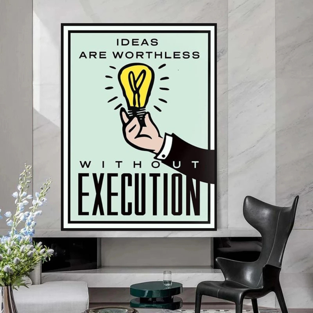 ChandeliersDecor.com-Monopoly Wall Poster-Monopoly Ideas are worthless Card Canvas Wall Art