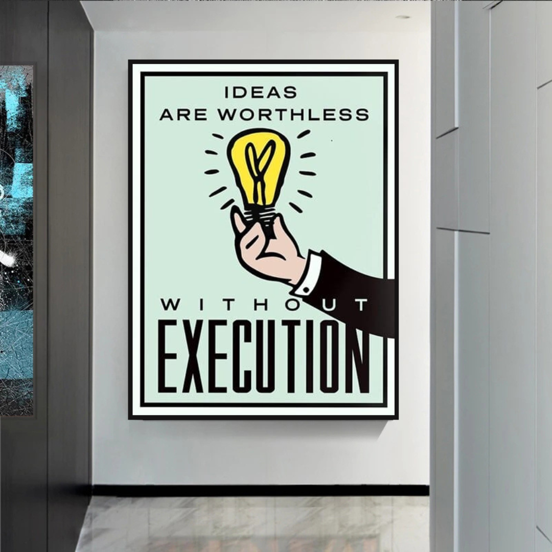 ChandeliersDecor.com-Monopoly Wall Poster-Monopoly Ideas are worthless Card Canvas Wall Art