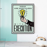 ChandeliersDecor.com-Monopoly Wall Poster-Monopoly Ideas are worthless Card Canvas Wall Art