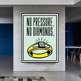 ChandeliersDecor.com-Monopoly Wall Poster-Monopoly No Pressure No Diamonds Card Canvas Wall Art