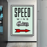 ChandeliersDecor.com-Monopoly Wall Poster-Monopoly Speed Wins Card Canvas Wall Art