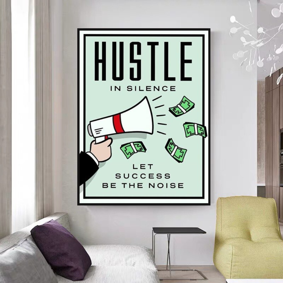 ChandeliersDecor.com-Monopoly Wall Poster-Monopoly Time Is Money Canvas Wall Art