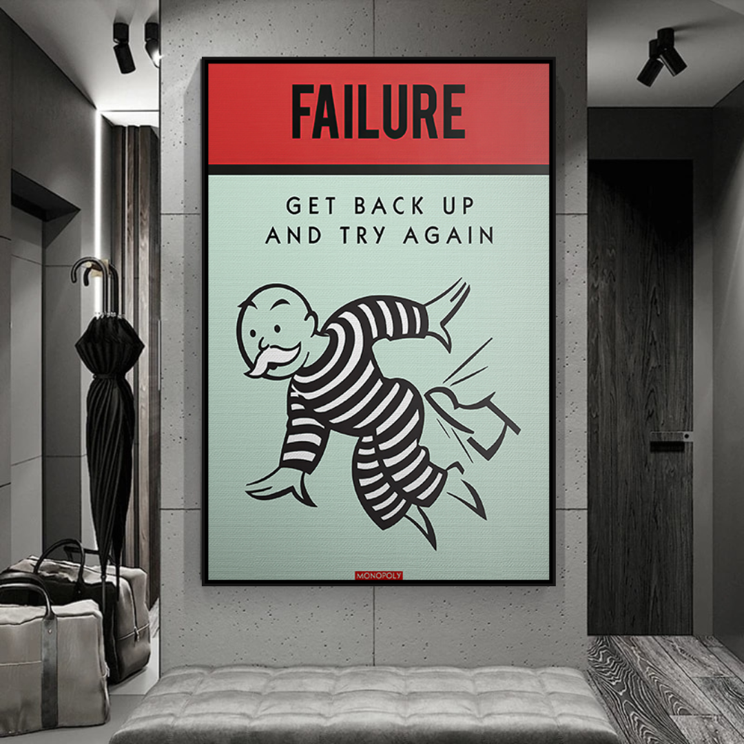 ChandeliersDecor.com-Monopoly Wall Poster-Monopoly's 'Try Again' Canvas Wall Art