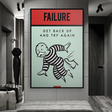 ChandeliersDecor.com-Monopoly Wall Poster-Monopoly's 'Try Again' Canvas Wall Art