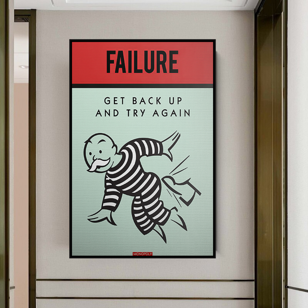 ChandeliersDecor.com-Monopoly Wall Poster-Monopoly's 'Try Again' Canvas Wall Art